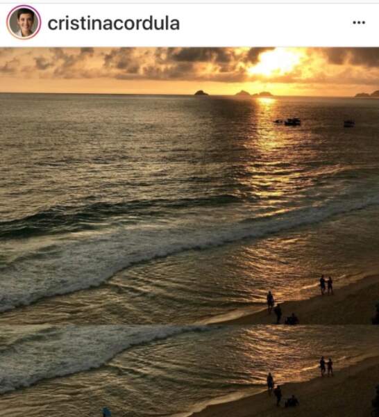 Cristina Cordula, plage du Brésil