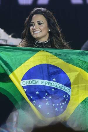 Demi Lovato en concert à Sao Paulo le 1er juillet 2017