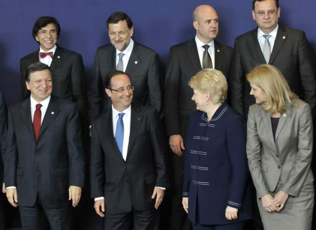 François Hollande à Bruxelles lors d'un sommet des leaders européens en 2012