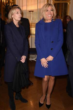 Brigitte Macron et Claire Chazal le 6 février à Paris