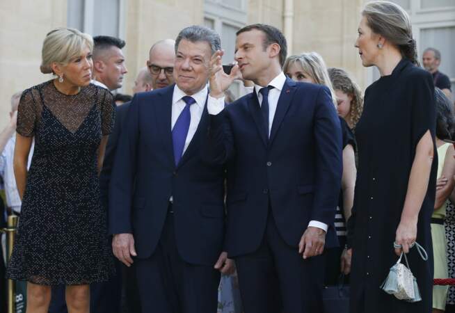 Le président Macron et son homologue colombien à l'Elysée