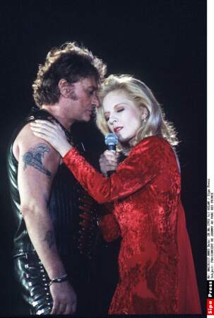 En duo, sur la scène du Parc des Princes le 18 juin 1993