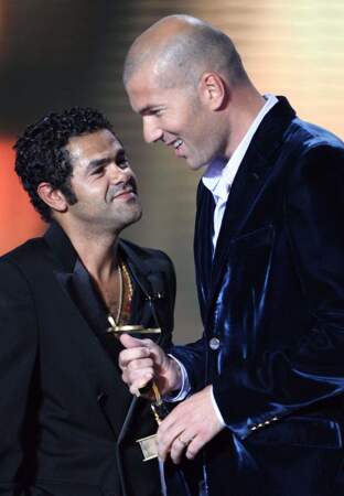 Jamel Debbouze et Zinedine Zidane, en 2007