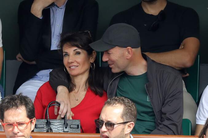 Zinédine et Véronique Zidane à Roland Garros le 10 juin 2018