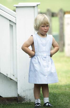 Zara Phillips à l'âge de trois ans