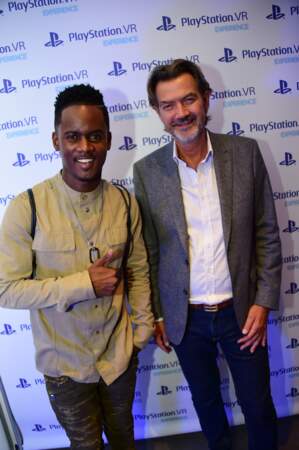 Black M et Philippe Cardon,  Vice-Président de Sony Interactive Entertainment Europe