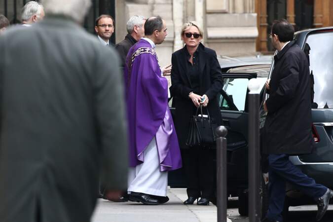 Bernard Arnault and his wife Helene Mercier-Arnault at the funeral of  Laurence Chirac (elder daughter of Former president Jacques Chirac and  Bernadette Chirac) held at the Sainte Clotilde Church in Paris, France