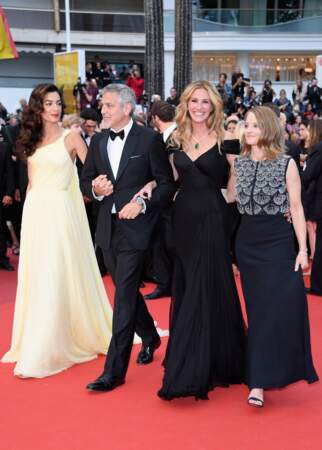 Amal Clooney, George Clooney, Julia Roberts et Jodie Foster 
