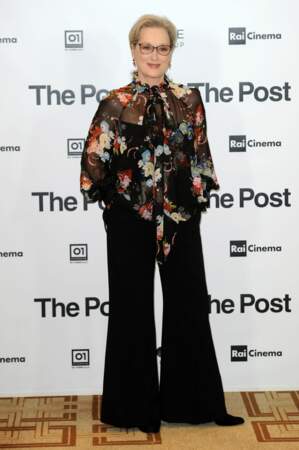 Meryl Streep lors de la première du film "The Post" à Milan, le 15 janvier 2018