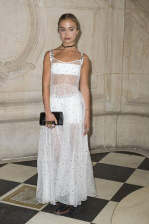 Amelia Windsor au défilé de mode printemps-été 2018 "Christian Dior" au Musée Rodin à Paris