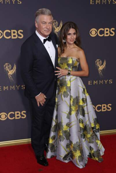 Alec et Hilaria Baldwin à la 69ème cérémonie des Emmy Awards à Los Angeles, le 17 septembre 2017.