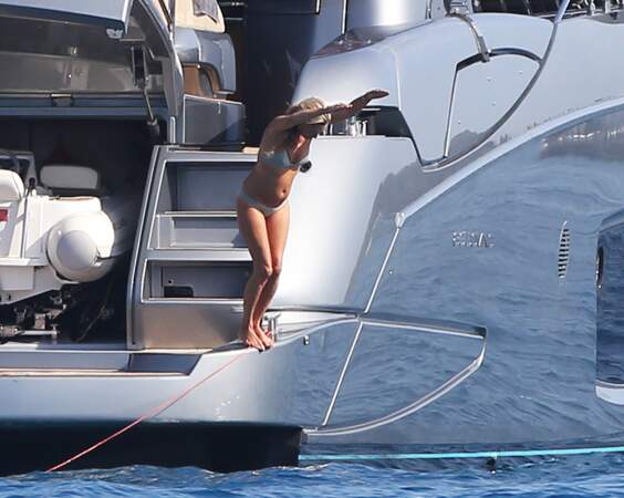 Kate Moss sur son yacht