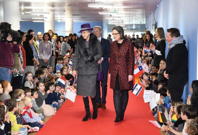 La Princesse Benedikte inaugure l'école internationale de Copenhague le 7 mars 2017
