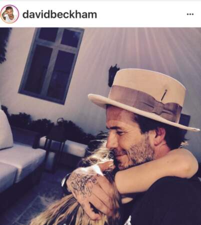 David Beckham et sa fille Harper