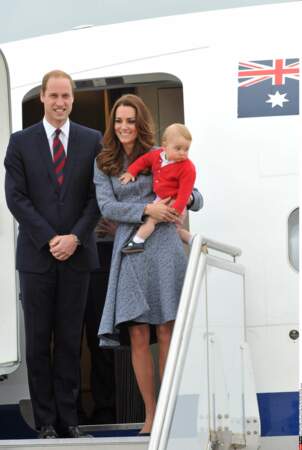 Prince George avec ses parents, en visite en Australie et en Nouvelle-Zélande (22 avril 2014)
