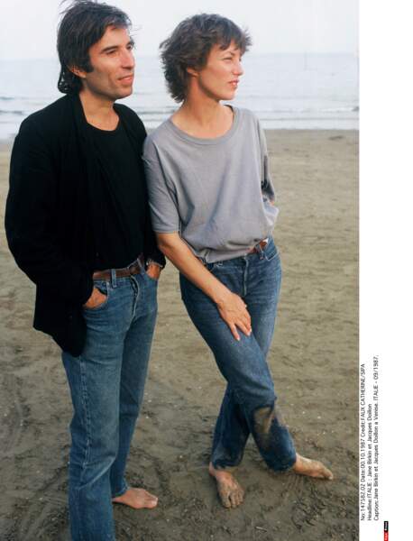 ITALIE : Jane Birkin et Jacques Doillon a Venise 1987