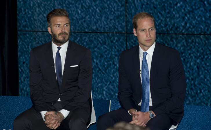Le prince William et David Beckham au lancement de la campagne United for Wildlife à Londres le 9 juin 2014
