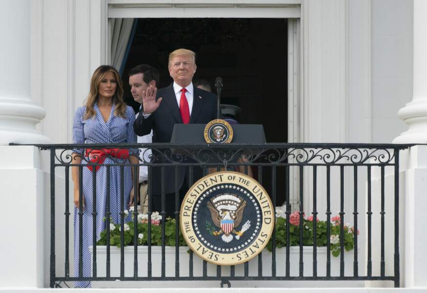 Le couple présidentiel sur le balcon de la Maison Blanche