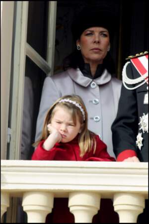 Alexandra de Hanovre et sa mère Caroline lors de la fête monégasque le 19 novembre 2004