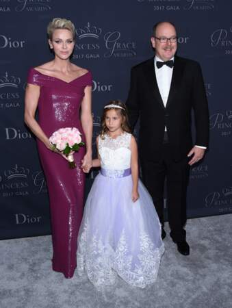 Le prince Albert II de Monaco et la princesse Charlène de Monaco au au gala "Princess Grace Awards 2017"