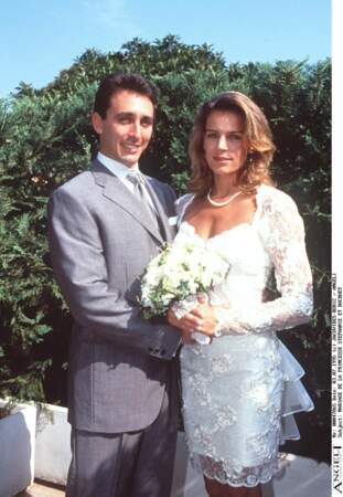 Stéphanie de Monaco et Daniel Ducret lors de leur mariage le 3 juillet 1995