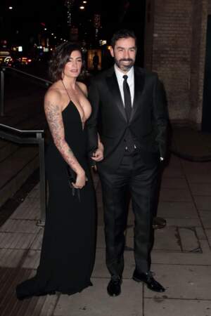 L'ancienne légende d'Arsenal Robert Pires et sa femme Jessica, à Londres, le 18 février 2019.