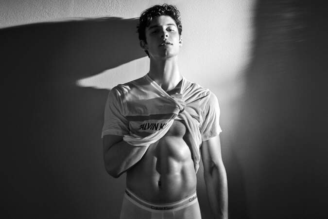 Le chanteur Shawn Mendes affiche ses abdos pour les nouveaux visuels Calvin Klein 2019.