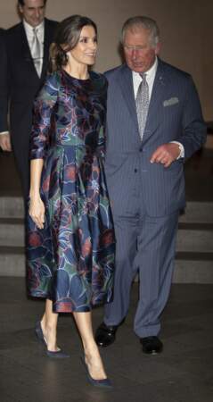 Le prince Charles et la reine Letizia d'Espagne étaient à la National Gallery de Londres
