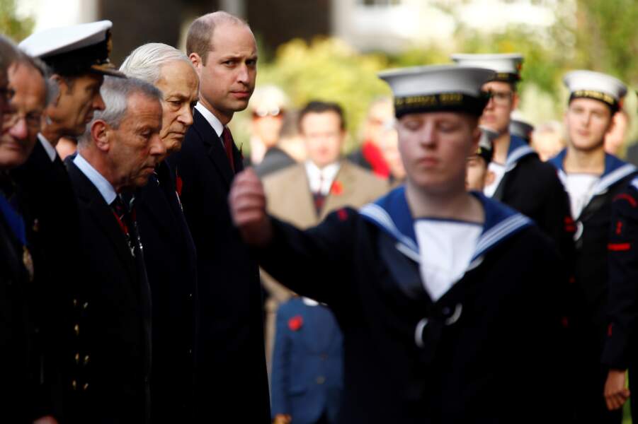 Le prince William, duc de Cambridge participe à une cérémonie à la mémoire des sous-mariniers à Londres 