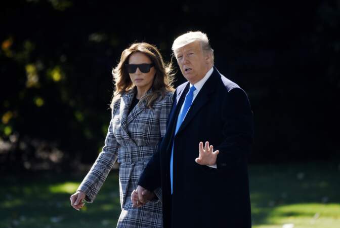 Donald Trump et Melania Trump quittent la Maison Blanche pour se rendre à Pittsburgh