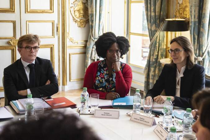 Sibeth Ndiaye, nouvelle porte-parole du gouvernement, à l'Elysée, ce 1er avril 2019