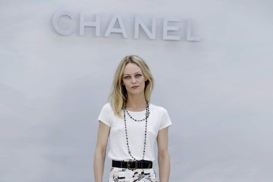 Vanessa Paradis au photocall du 2ème défilé de mode "Chanel"