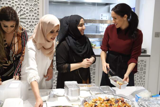 Meghan visite la Hubb Community Kitchen de Londres, novembre 2018