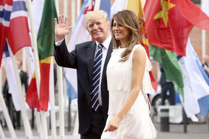 Comme à son habitude, Melania Trump était très apprêtée au sommet du G20 en compagnie de son mari