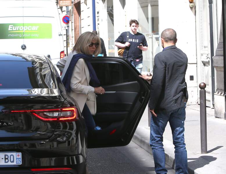 Brigitte Macron le 24 avril, au lendemain de la victoire de son époux au premier tour de la présidentielle