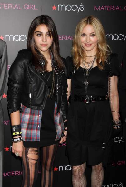 Madonna et Lourdes Leon, lors de la présentation de la collection "Material Girl" à New York en 2010