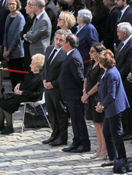 Bernadette Chirac, Nicolas Sarkozy, Francois Hollande et Anne Hidalgo Hommage national à Simone Veil aux Invalides