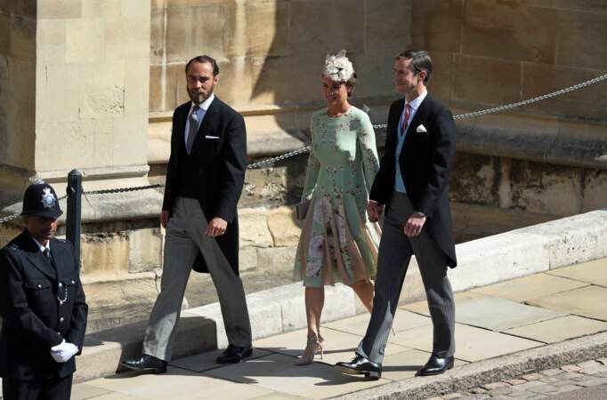 Pippa Middleton avec son mari et son frère