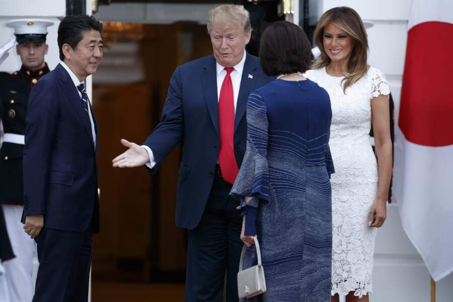 Les dirigeants japonais et américains, à la Maison Blanche, le 26 avril 2019.