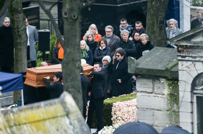 Raphael Hamburger aux obsèques de France Gall au cimetière de Montmartre à Paris le 12 janvier 2018