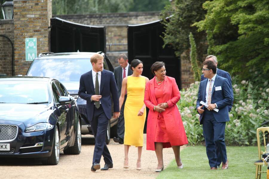 Meghan Markle et le prince Harry d'Angleterre le jeudi 5 juillet 2018