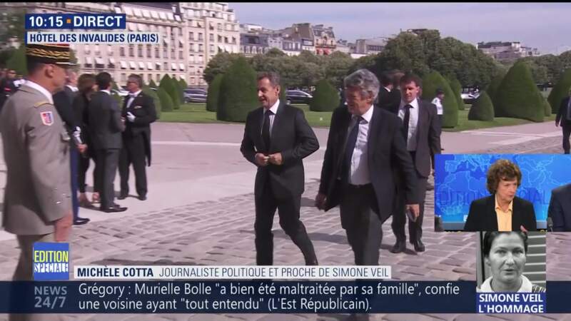 Obsèques de Simone Veil : l'ancien président Nicolas Sarkozy