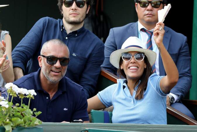 Amel Bent et son mari Patrick Antonelli à Roland-Garros
