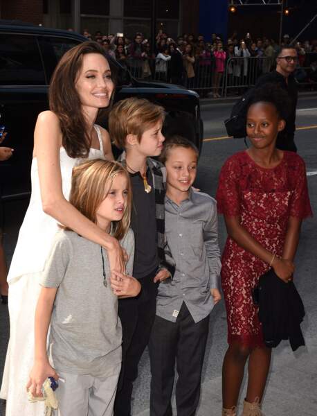 Angelina Jolie et tous ses enfants à l'avant-première du film The Breadwinner