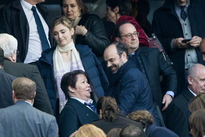 Le Premier ministre Edouard Philippe, François Hollande et sa compagne Julie Gayet 