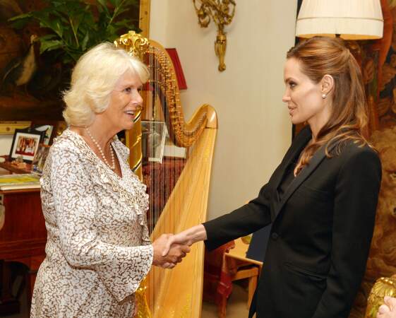 Camilla Parker Bowles et Angelina Jolie à Clarence House le 12 juin 2014 