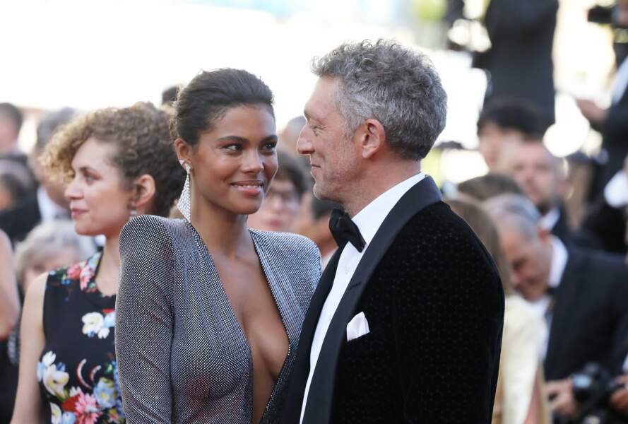 Vincent Cassel et Tina Kunakey sur les marches du 71e Festival de Cannes