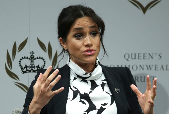 Meghan Markle au King's College à Londres, le 8 mars 2019