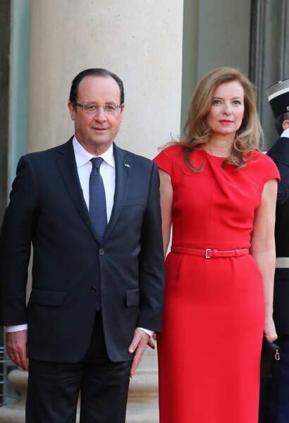 Francois Hollande et Valerie Trierweiler à Paris le 7 mai 2013