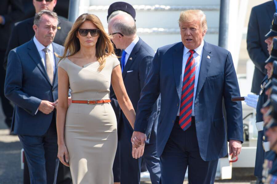 Le couple présidentiel main dans la main